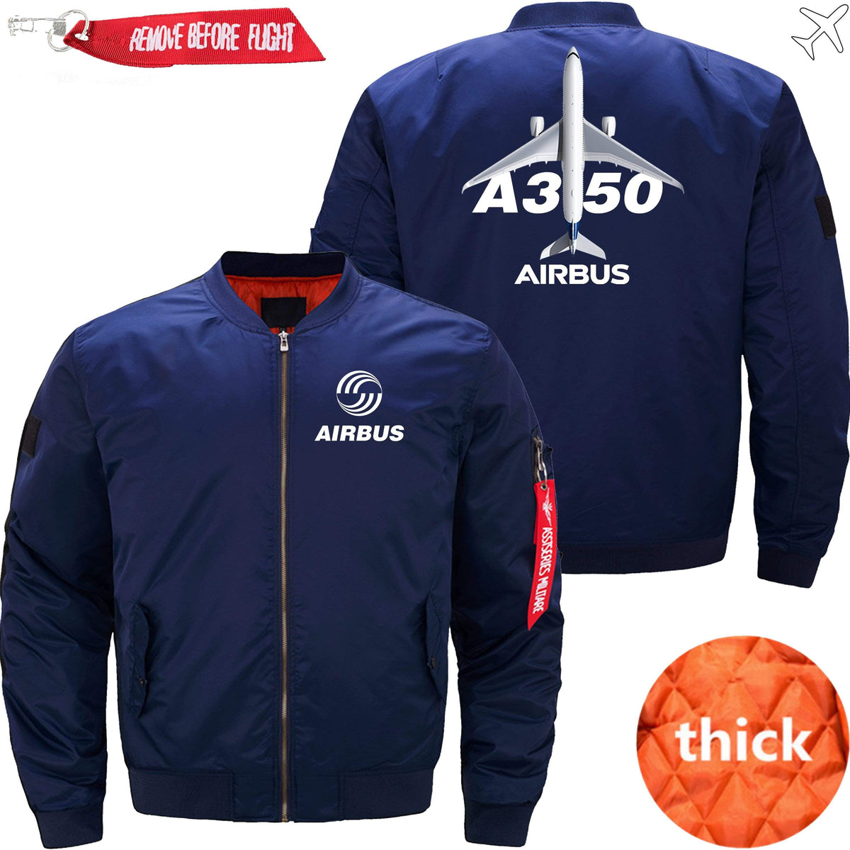 PilotX Jacket Dark blue thick / XS Airbus A350 with Aircraft