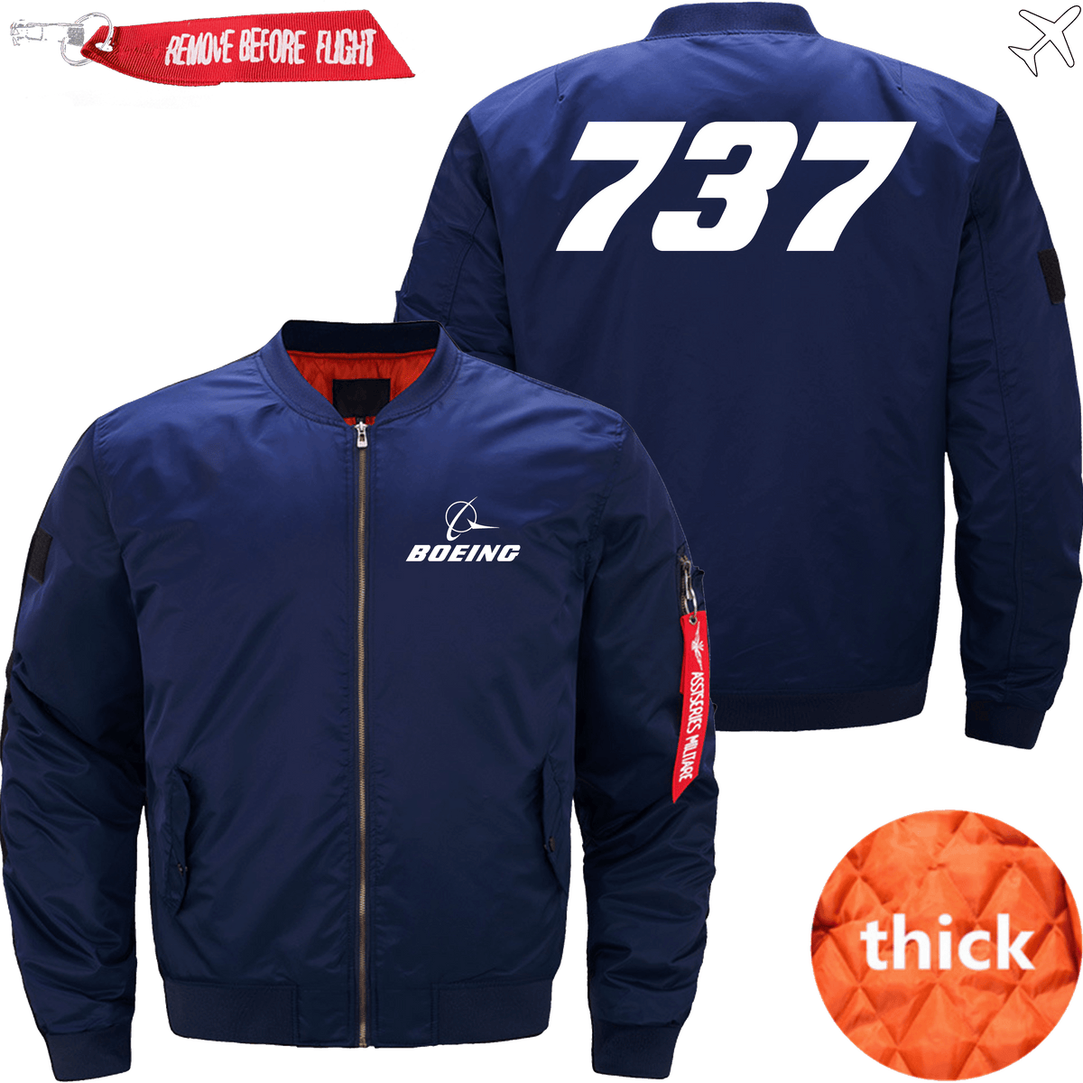 PilotX Jacket Dark blue thick / XS B 737 Jacket -US Size