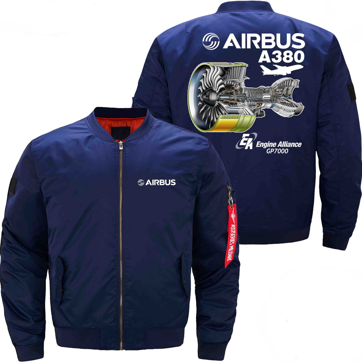 PilotX Jacket Dark blue thin / S AIRBUS A380 GP7000 Jacket -US Size