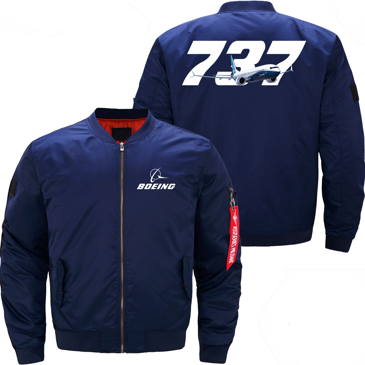 PilotX Jacket Dark blue thin / S B 737 With Aircraft Jacket -US Size