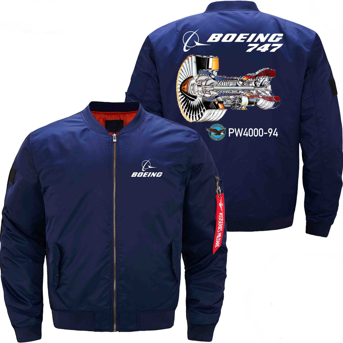 PilotX Jacket Dark blue thin / S B 747 PW4000-94 Jacket -US Size