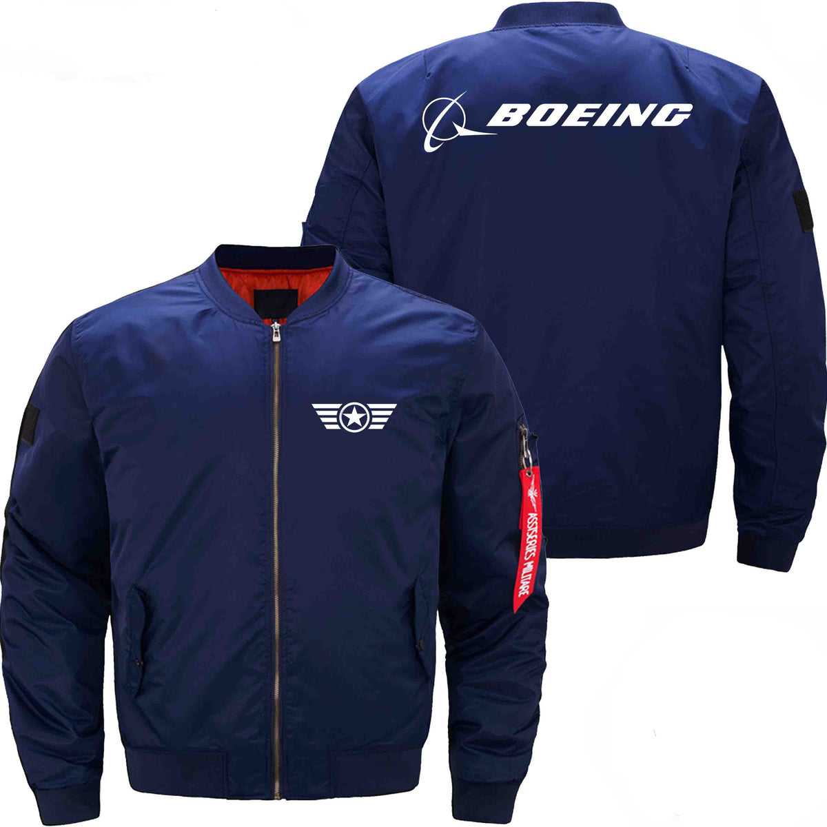 PilotX Jacket Dark blue thin / S B LOGO With Wing Jacket -US Size