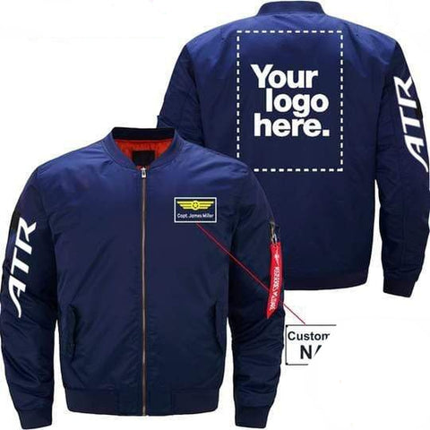 PilotX Jacket Dark blue thin / XS ATR Custom Name & Logo Designed Jacket -US Size