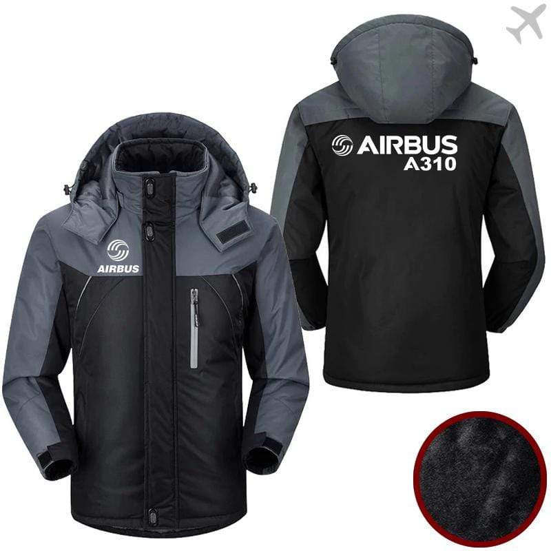 PilotX Windbreaker Jackets Black Gray / M Airbus A310 Jacket