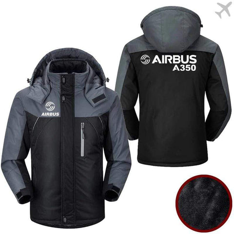 PilotX Windbreaker Jackets Black Gray / M Airbus-A350 Jacket