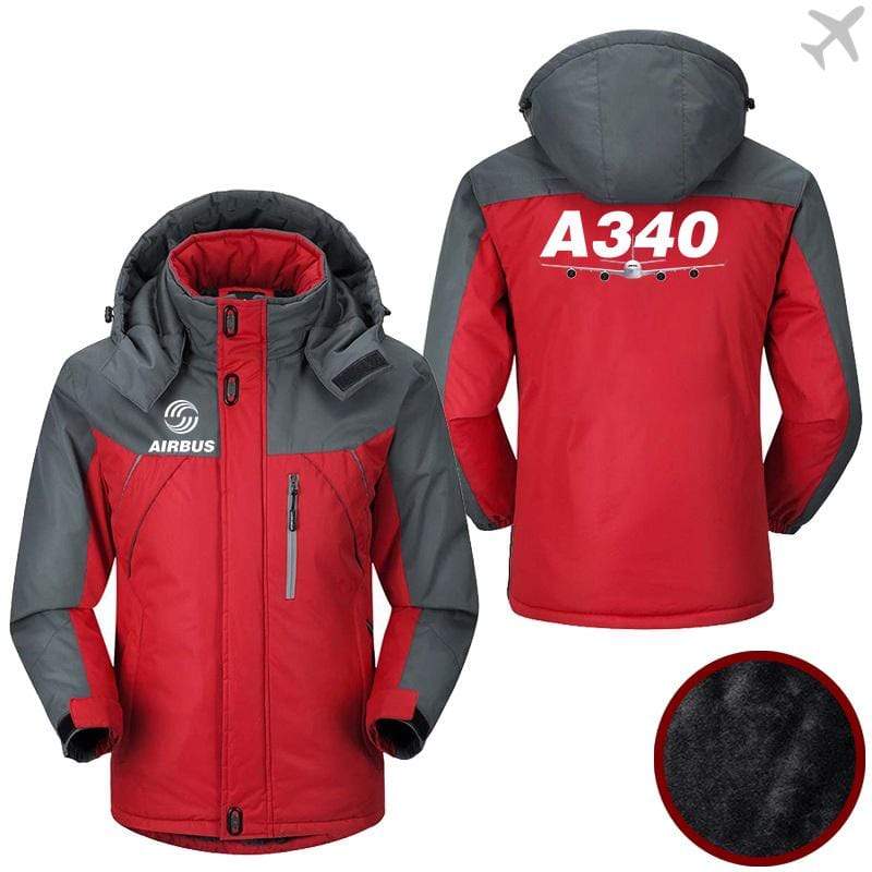 PilotX Windbreaker Jackets Red Gray / M Airbus-A340 Jacket