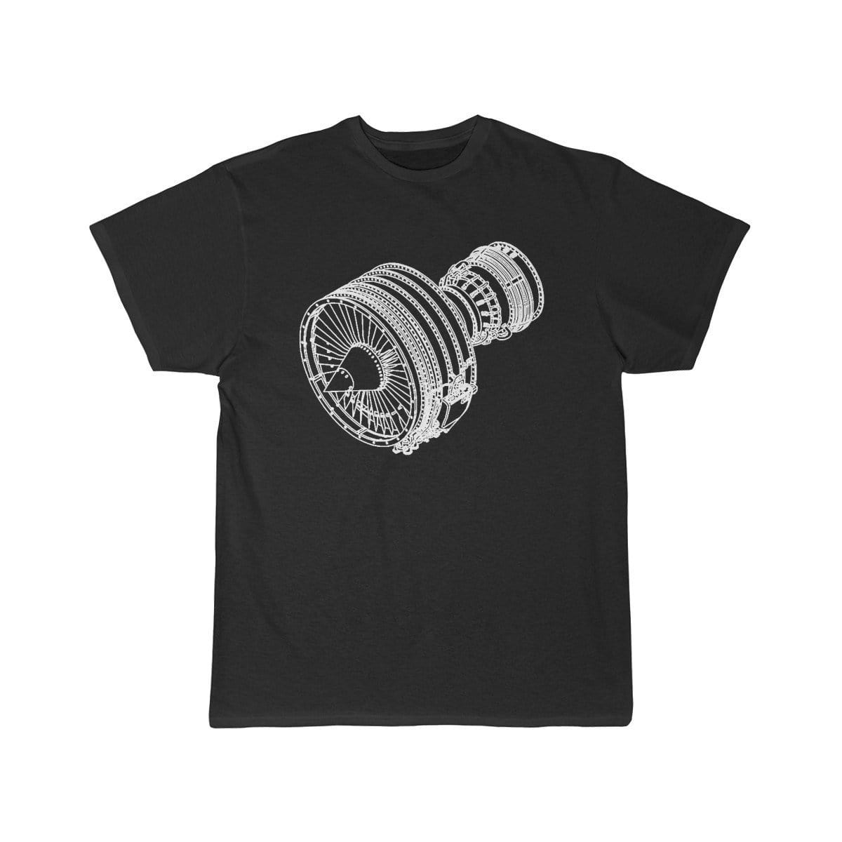 Printify T-shirt Black / S Jet Engine A330