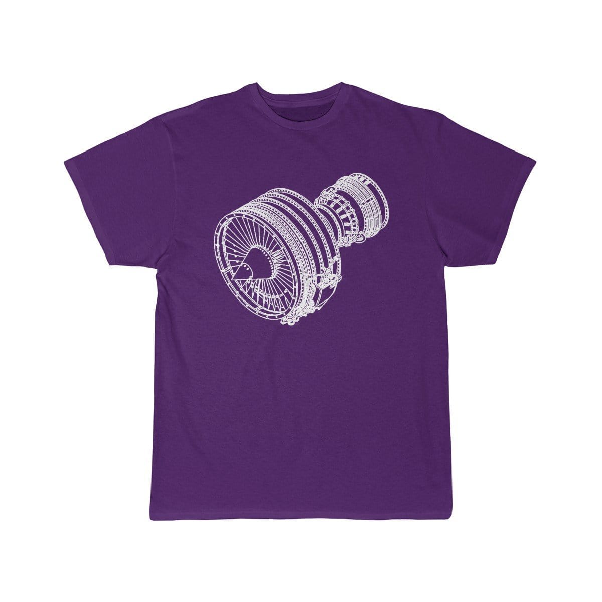 Printify T-shirt Purple / S Jet Engine A330