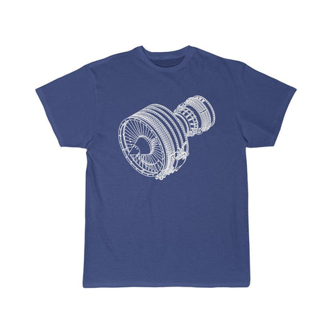 Printify T-shirt Royal / L Jet Engine A330