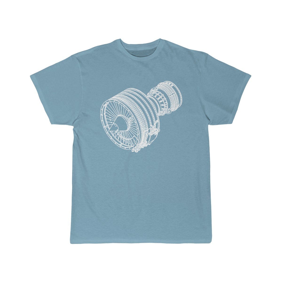 Printify T-shirt Sky Blue / S Jet Engine A330